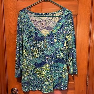 Lilly Pulitzer 3/4 sleeve top
